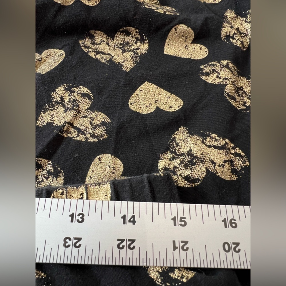 No boundaries, black and gold capri leggings, XL - Picture 7 of 8